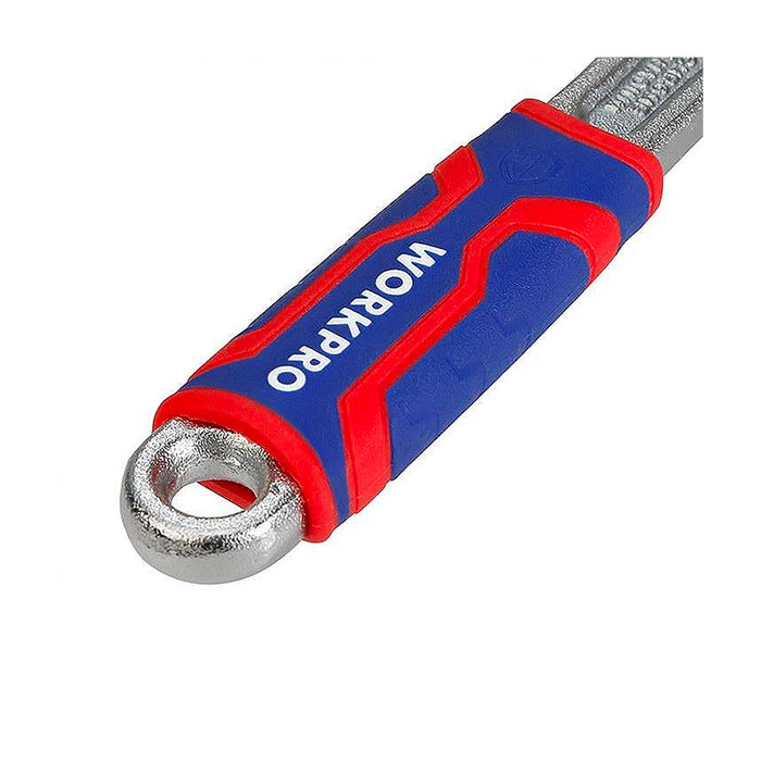 Mỏ lết bằng thép CR-V mạ chrome, tay cầm bọc nhựa chống trượt Workpro