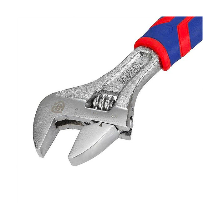 Mỏ lết bằng thép CR-V mạ chrome, tay cầm bọc nhựa chống trượt Workpro