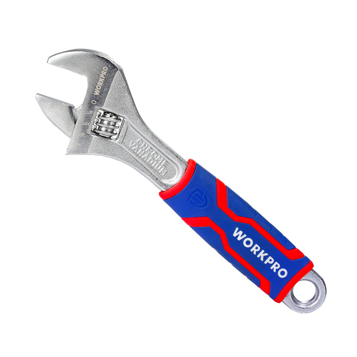 Mỏ lết bằng thép CR-V mạ chrome, tay cầm bọc nhựa chống trượt Workpro