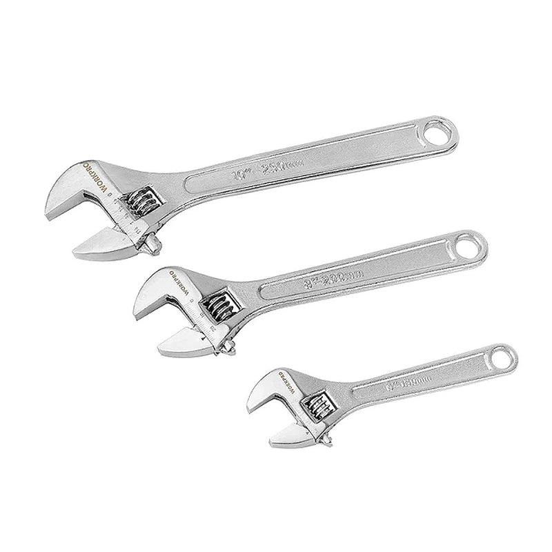 Bộ 3 cây mỏ lết (6 inch/ 150mm + 8 inch/ 200mm + 10 inch/250mm) Workpro WP202514