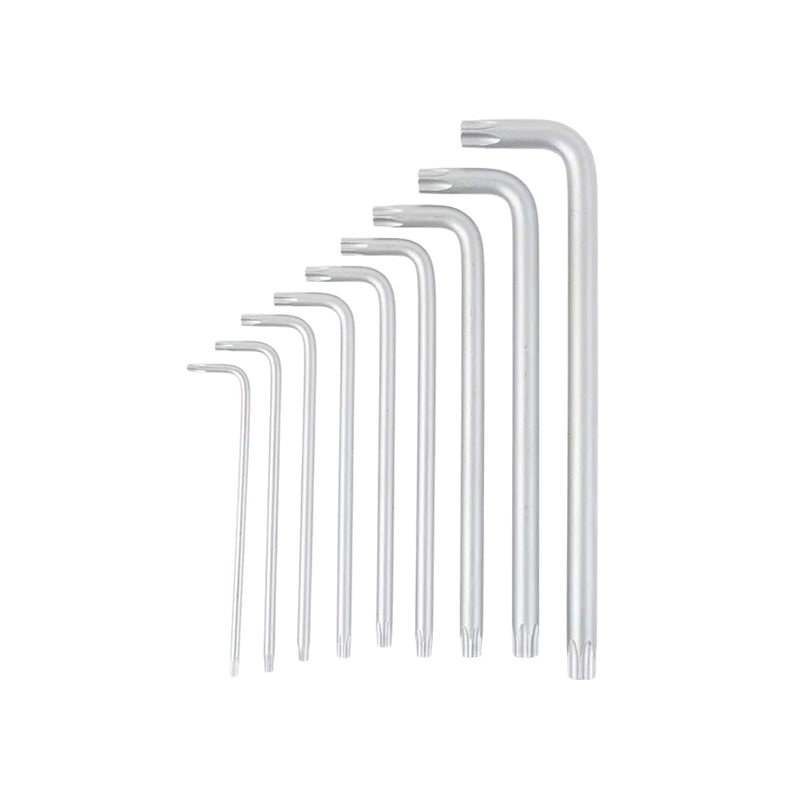 Bộ lục giác đầu sao 9 chi tiết Kendo 20741 thân tiêu chuẩn, kích thước từ T10 - T40, vật liệu thép Cr-V