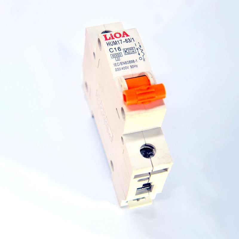 Cầu dao tự động MCB Lioa, tải danh định từ 6A ~ 100A, dòng cắt từ 6kA