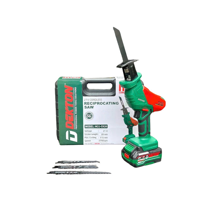 Máy cưa kiếm Dekton M21-CK20 dùng pin 21V, độ xọc 20mm