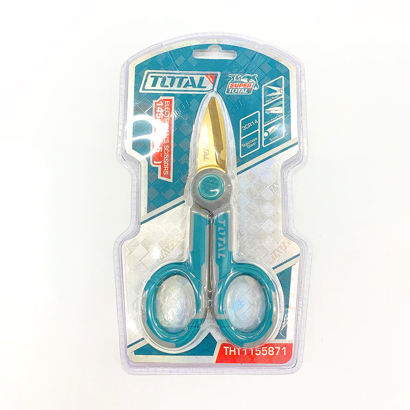 Kéo thợ điện TOTAL THT1155871 chiều dài 145mm, chất liệu Inox