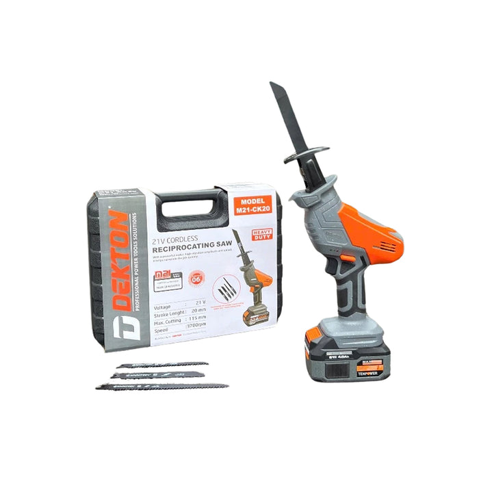 Máy cưa kiếm Dekton M21-CK20 dùng pin 21V, độ xọc 20mm