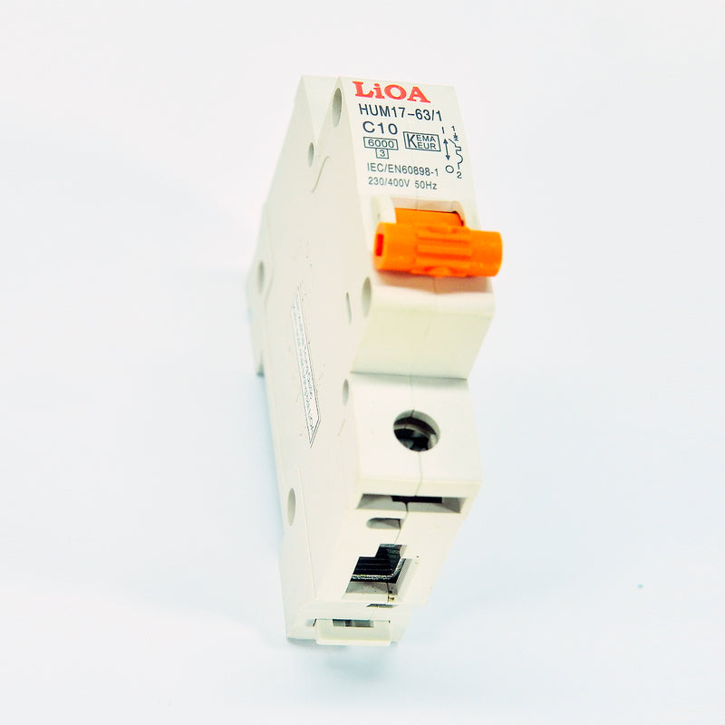 Cầu dao tự động MCB Lioa, tải danh định từ 6A ~ 100A, dòng cắt từ 6kA