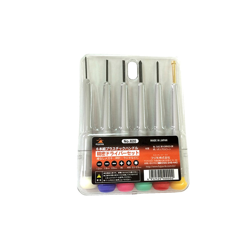Bộ tua vít điện tử Fujiya No.620 Precision Screwdriver Set 6 chi tiết, chất liệu thép hợp kim cao cấp