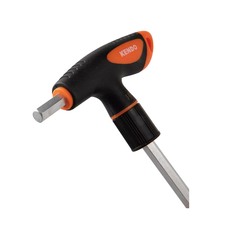 Bộ lục giác 5 chi tiết tay cầm chữ T Kendo 20779, vật liệu thép Cr-V