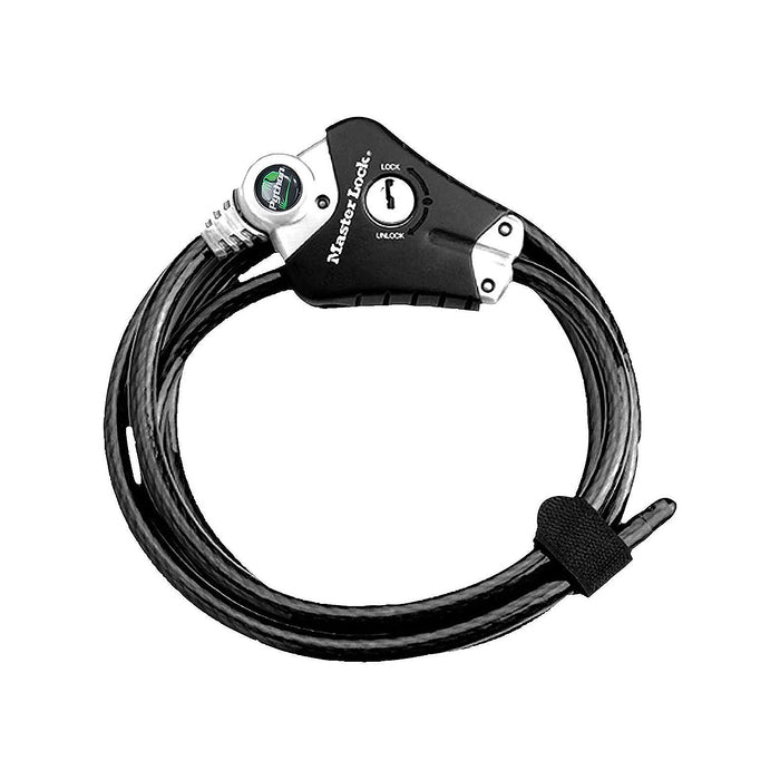 Ổ khóa dây cáp Master Lock 8428EURDPRO cao cấp, dây cáp bằng thép bện cường lực được bọc nhựa vinyl 1.8m