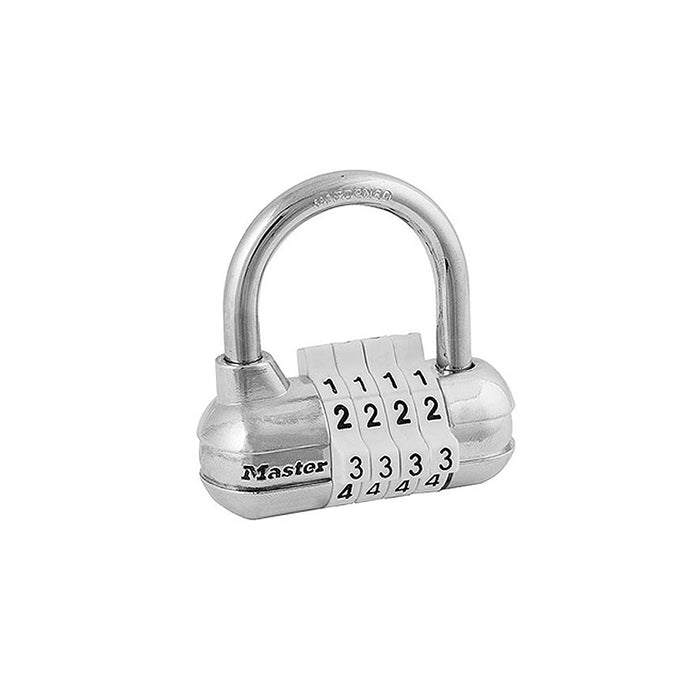 Ổ khóa số Master Lock 1523D cao cấp, thân khóa bằng kim loại rộng 64mm, 4 cọc số nhiều màu sắc