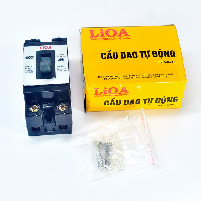 CB cóc Lioa loại 2 tiếp điểm 2P2E, dòng cắt 1.5kA
