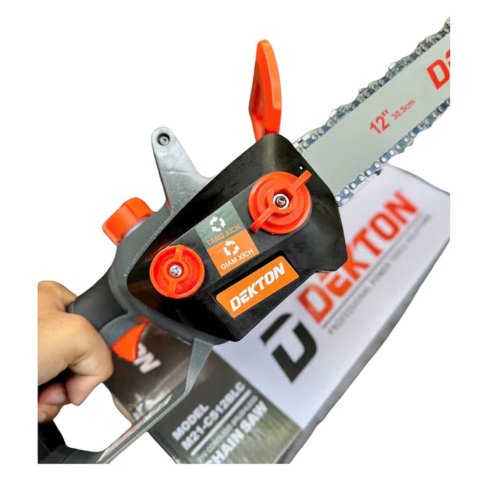 Máy cưa xích Dekton M21-CS12BLC dùng pin 21V, chiều dài lam 300mm (Chỉ có thân máy)