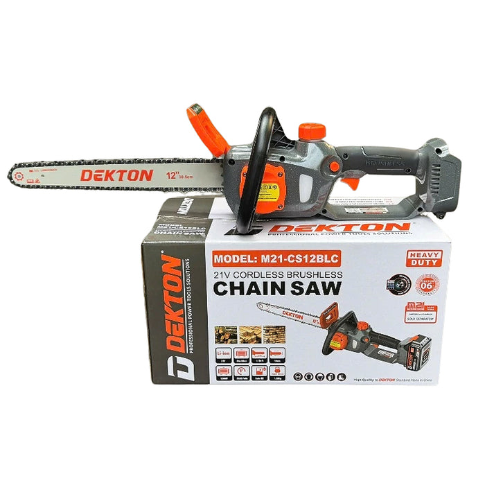 Máy cưa xích Dekton M21-CS12BLC dùng pin 21V, chiều dài lam 300mm (Chỉ có thân máy)