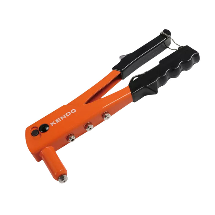 Kìm rút ri vê (rivet) Kendo 45602 dài 250mm (10 inch), có 4 đầu rút đinh với kích thước từ 2.4mm - 4.8mm