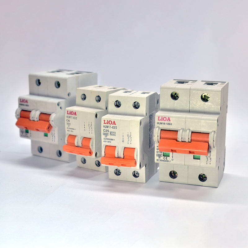 Cầu dao tự động MCB Lioa, tải danh định từ 6A ~ 100A, dòng cắt từ 6kA