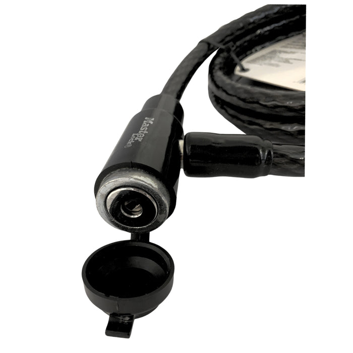 Ổ khóa dây Master Lock 8157DPS cao cấp,  dây khóa bằng cáp thép bện được bọc nhựa vinyl dài 1.8m