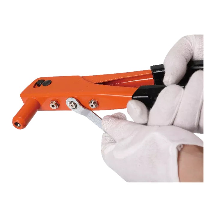 Kìm rút ri vê (rivet) Kendo 45602 dài 250mm (10 inch), có 4 đầu rút đinh với kích thước từ 2.4mm - 4.8mm