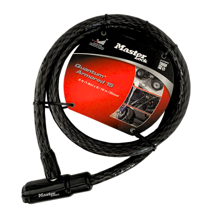 Ổ khóa dây Master Lock 8157DPS cao cấp,  dây khóa bằng cáp thép bện được bọc nhựa vinyl dài 1.8m