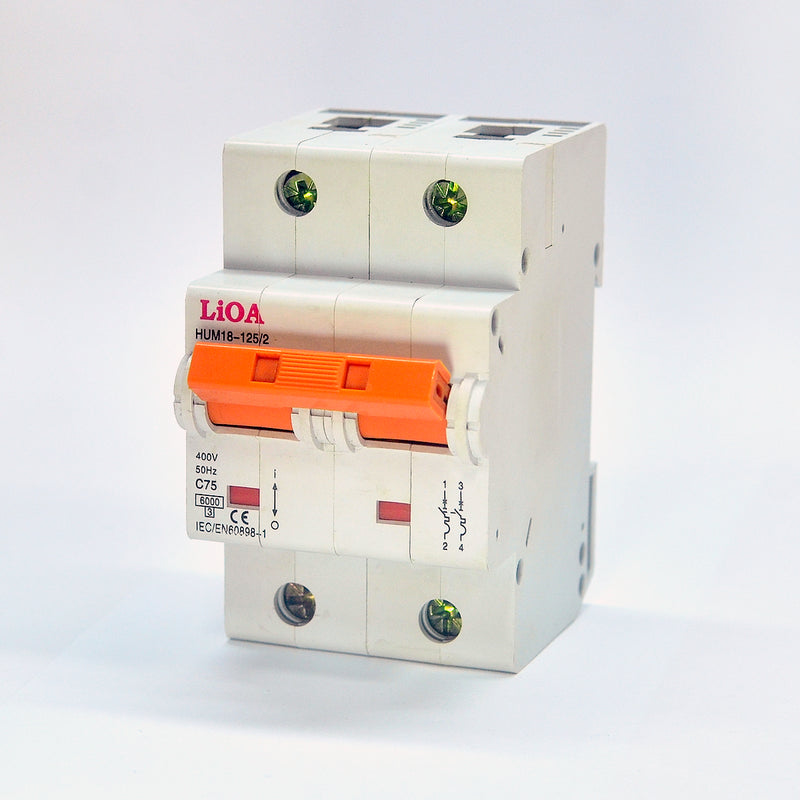 Cầu dao tự động MCB Lioa, tải danh định từ 6A ~ 100A, dòng cắt từ 6kA