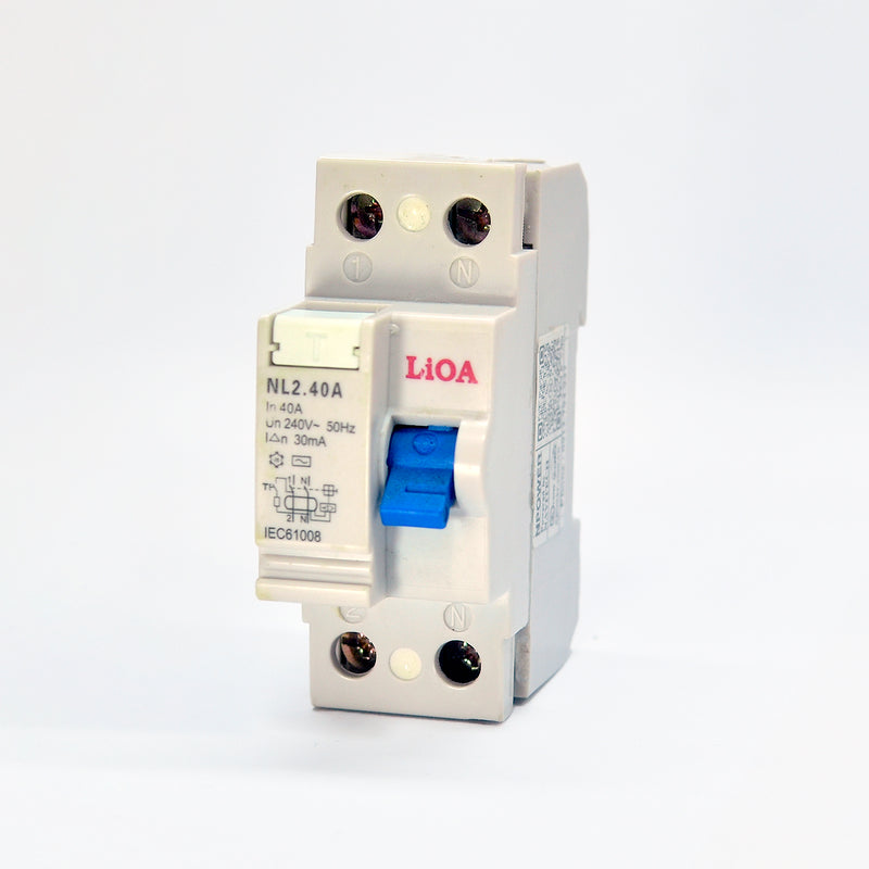 Cầu dao chống giật RCCB Lioa, chỉ chống rò, tải định mức từ 16A ~ 40A, dòng rò 30mA