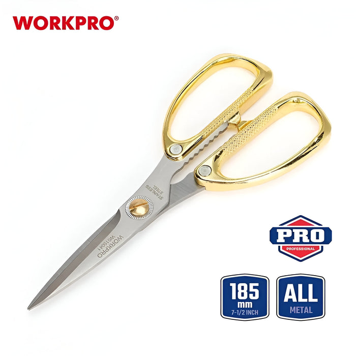 Kéo bằng thép không gỉ 185mm (7.5 inches) Workpro WP214022