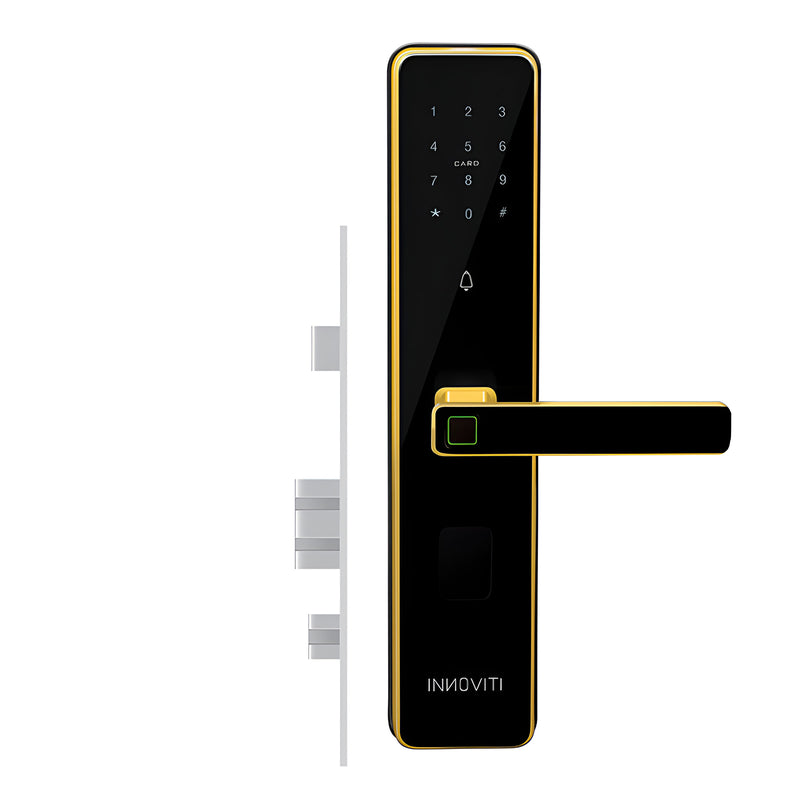 Khóa điện tử Việt Tiệp INNOVITI-S 28385-S tích hợp mở Khóa vân tay, mã số, thẻ từ, chìa và ứng dụng điện thoại