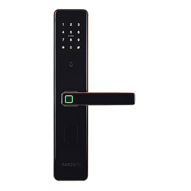 Khóa điện tử Việt Tiệp INNOVITI-S 28384-S tích hợp mở Khóa vân tay, mã số, thẻ, chìa cơ và ứng dụng điện thoại