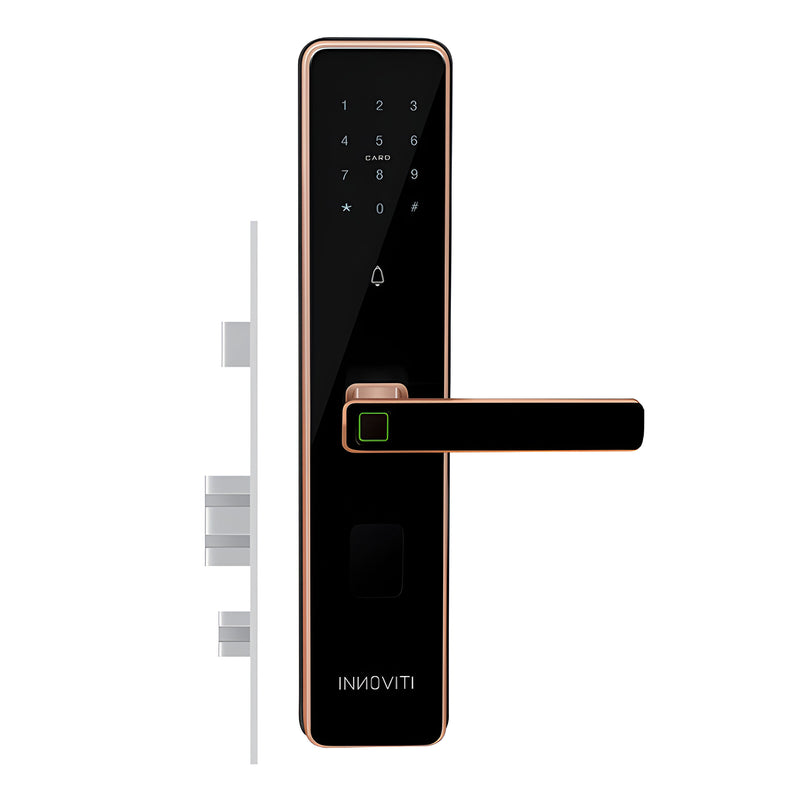 Khóa điện tử Việt Tiệp INNOVITI-S 28383-S tích hợp mở Khóa vân tay, mã số, thẻ, chìa cơ và ứng dụng điện thoại
