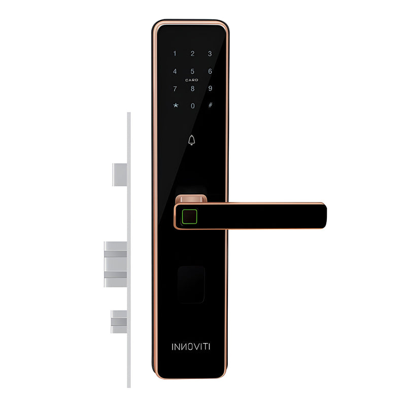 Khóa điện tử Việt Tiệp INNOVITI-S 28383-S tích hợp mở Khóa vân tay, mã số, thẻ, chìa cơ và ứng dụng điện thoại