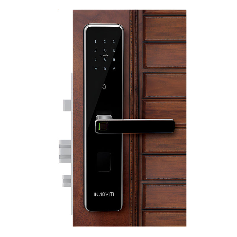 Khóa điện tử Việt Tiệp INNOVITI-S 28381-S tích hợp mở Khóa vân tay, mã số, thẻ, chìa cơ và ứng dụng điện thoại
