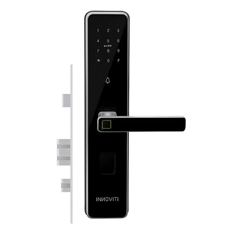 Khóa điện tử Việt Tiệp INNOVITI-S 28381-S tích hợp mở Khóa vân tay, mã số, thẻ, chìa cơ và ứng dụng điện thoại