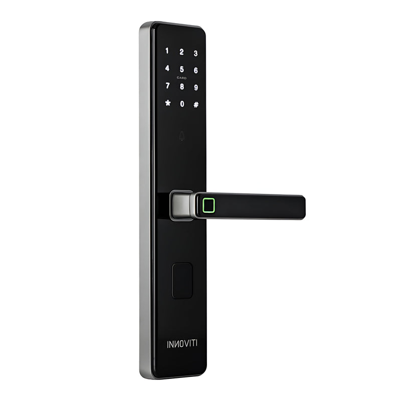 Khóa điện tử Việt Tiệp INNOVITI-S 28381-S tích hợp mở Khóa vân tay, mã số, thẻ, chìa cơ và ứng dụng điện thoại