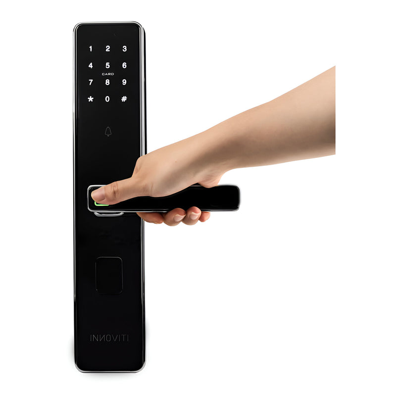 Khóa điện tử Việt Tiệp 28381 tích hợp vân tay, mật khẩu, chìa cơ và thẻ từ