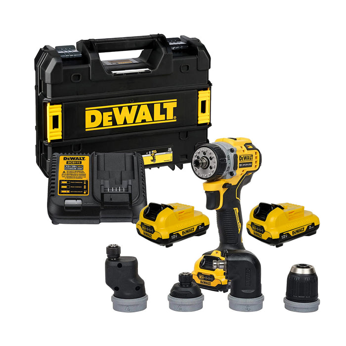 Máy khoan đa năng 4 đầu Dewalt DCD703D2-B1, động cơ không chổi than, dùng Pin 12V