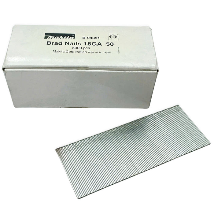 Hộp 5000 đinh chỉ có đầu Makita cở đinh 1.2mm (18Ga), chiều dài từ 15mm - 50mm, dùng cho các máy bắn đinh