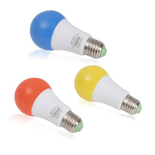 Bóng LED màu SOPOKA BM7 7W đuôi E27: xanh dương, đỏ, vàng, chống nước, trang trí ngoài trời, tiết kiệm điện.