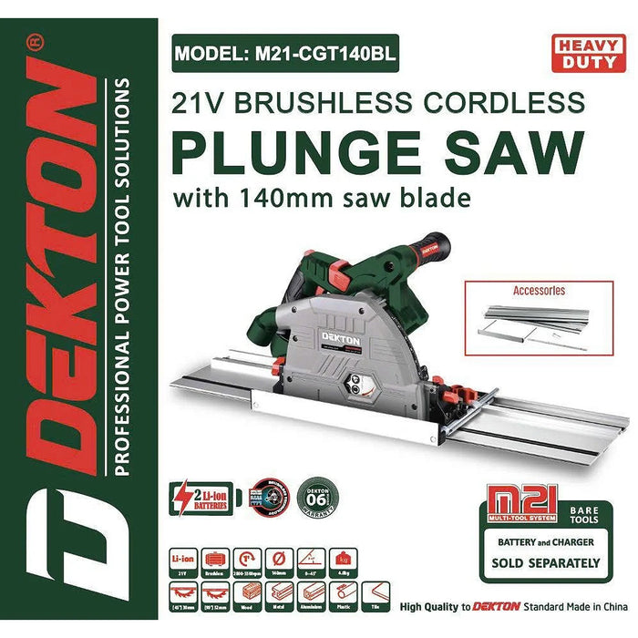 Máy cưa đĩa trượt Dekton M21-CGT140BL dùng pin 21V, đường kính lưỡi 140mm