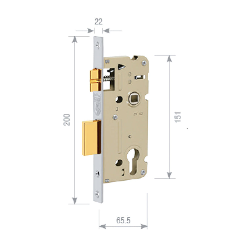 Phụ kiện hộp Khóa Việt Tiệp 04472 dùng cho các ổ Khóa tay gạt