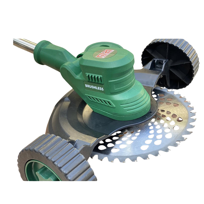 Máy cắt cỏ Dekton M21-CC2302 dùng pin 21V, độ rộng cắt tối đa 230mm, có bánh xe di chuyển