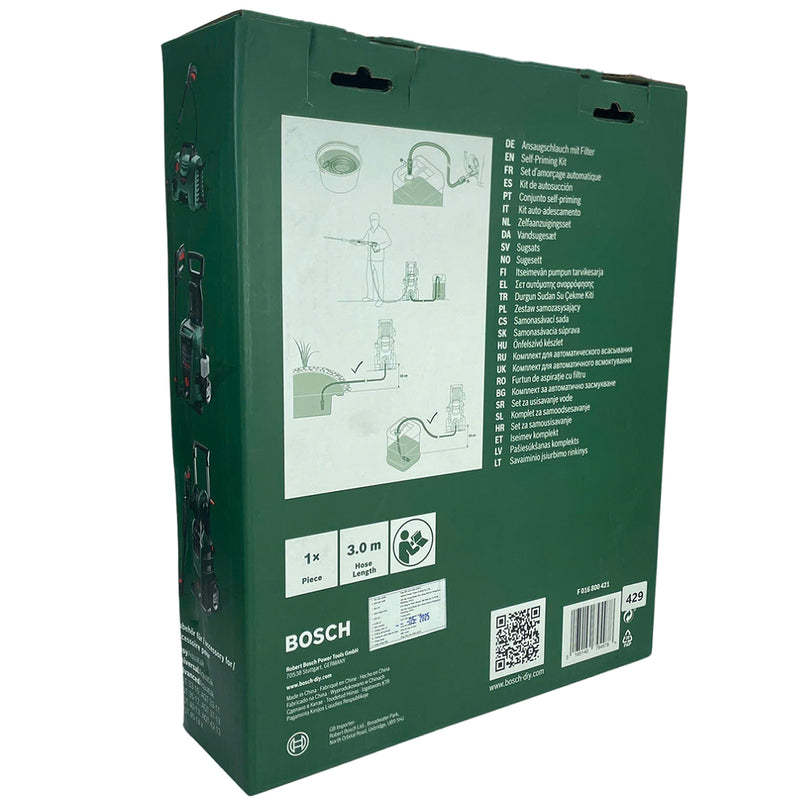 Phụ kiện hỗ trợ hút nước Bosch F016800421 dài 3m, dùng cho máy xịt rửa cao áp