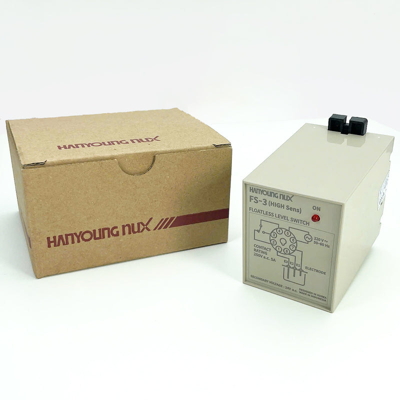 Relay mức nước Hanyoung Nux FS-3A, socket 8 chân tròn