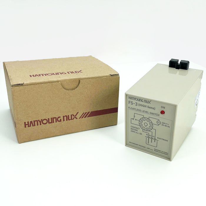 Relay mức nước Hanyoung Nux FS-3A, socket 8 chân tròn