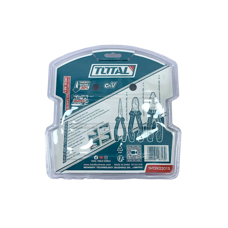 Bộ 3 kìm răng cắt và nhọn cao cấp TOTAL THT2K0301S