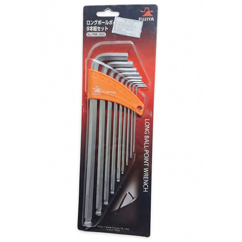 Bộ lục giác đầu bi 9 chi tiết Fujiya FBW-900S kích thước từ 1.5mm - 10mm
