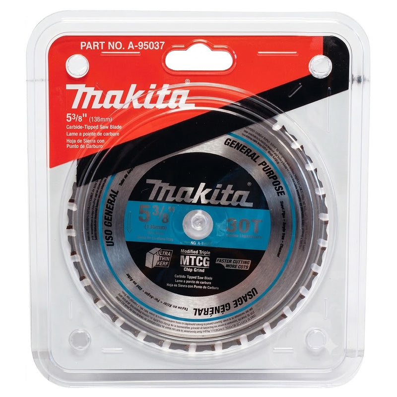 Lưỡi cưa kim loại TCT Makita A-95037 đường kính 136mm, 30 răng kiểu MTCG, lỗ cốt 15,88mm