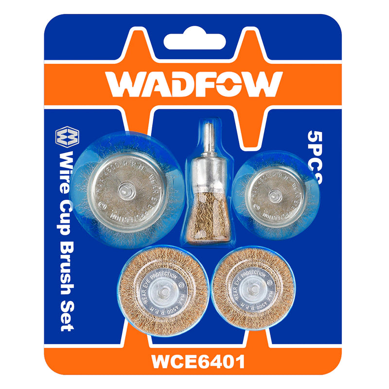 Bộ 5 chổi cước kim loại đánh gỉ Wadfow WCE6401