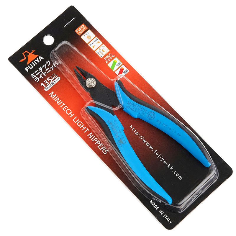 Kìm cắt linh kiện bo mạnh điện tử, có lò xo trợ lực Fujiya MTN03-135 kích thước 135mm
