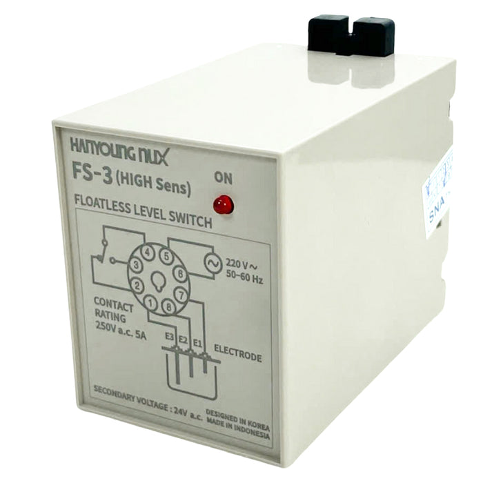 Relay mức nước Hanyoung Nux FS-3A, socket 8 chân tròn