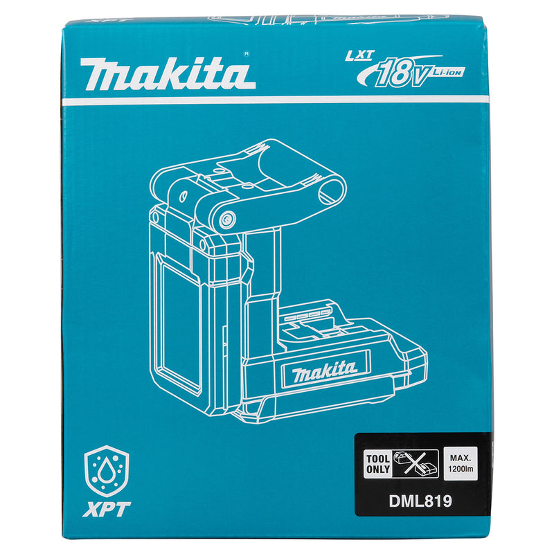 Đèn LED chiếu sáng, có đế từ Makita DML819 dùng Pin 18V LXT
