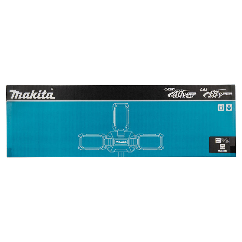 Đèn pha công trình Makita ML014G dùng Pin 40Vmax XGT/ 18V LXT, độ sáng 15,000lm